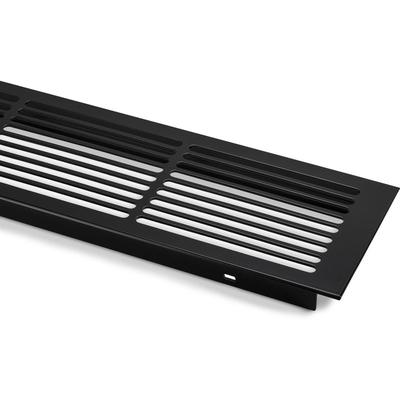 Lüftungsgitter Schlitzlochung Aluminium 500 x 86 mm schwarz Image