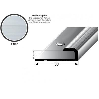 Einschubprofil 'Cavan' für Laminat, 5 mm Einfasshöhe, Aluminium eloxiert, gebohrt-silber-1000 Image
