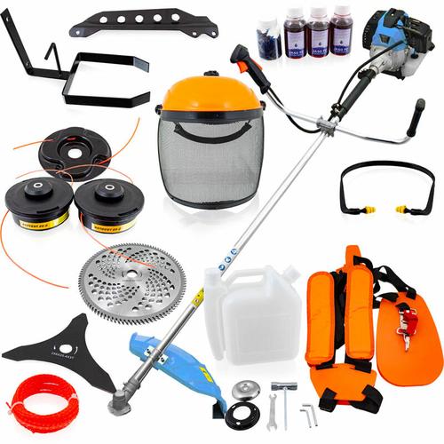 Bituxx 2in1 Benzin Freischneider Rasentrimmer Benzin Motorsense Handrasenmäher Trimmer mit