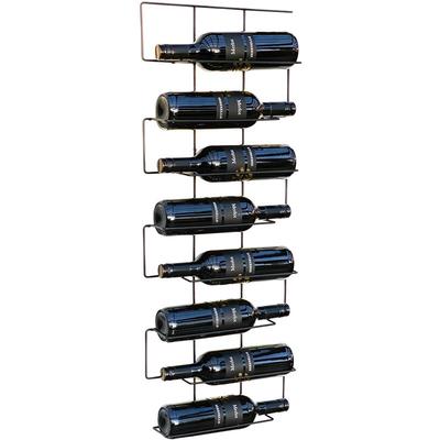 Dandibo - Weinregal Metall Schwarz Wand Schmal 96135 Flaschenregal Flaschenständer Flaschenhalter Image
