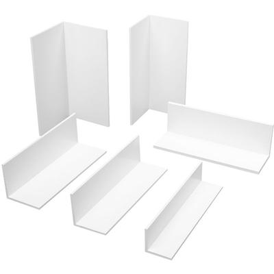 2 Meter Eckprofile Winkel gleichschenklig Auswahl pvc weiss hj: 20x20x1mm - hj. 333 Image
