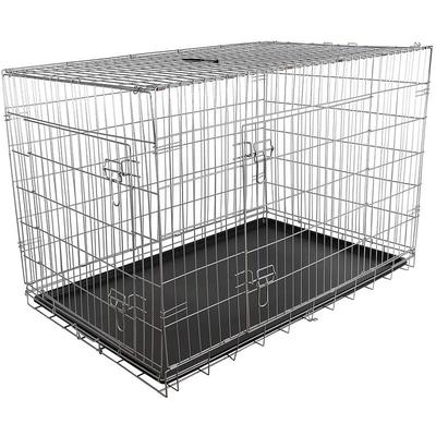 Drahtkäfig Falltbar Hundetransportbox 120x80,5x75 cm Gitterbox Hundekäfig - Melko Image