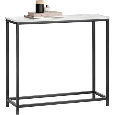 FSB29-SCH Konsolentisch mit Metallrahmen Flurtisch Dekotisch Sideboard Beistelltisch Wohnzimmer