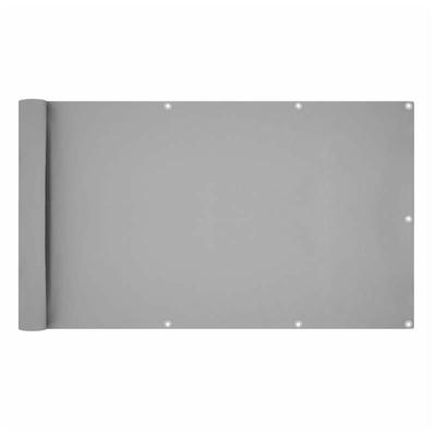 Balkonsichtschutz Balkonbespannung Sichtschutz Balkonverkleidung blickdicht 6 m Hellgrau / 75x600cm Image