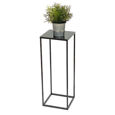 Blumenhocker Metall Schwarz Eckig 62,5 cm Blumenständer Beistelltisch 434 Blumensäule Modern