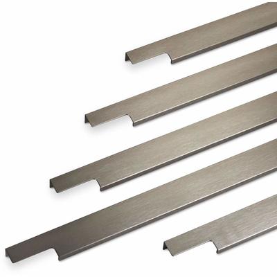 Griffleiste blankett Slim 295 x 18 x 36 mm Aluminium Edelstahloptik gebürstet