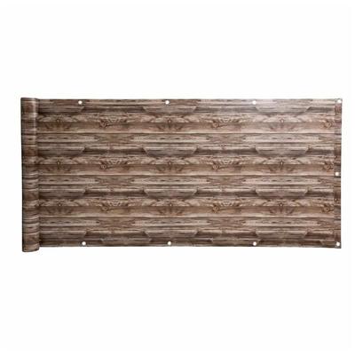 Estexo - Balkonsichtschutz Sichtschutz Balkonbespannung Balkonverkleidung 6 Meter Balkon Holz-Optik Image