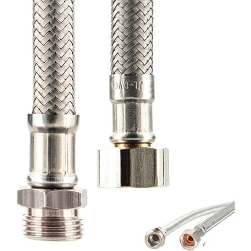 Sanitär Verbindungsschlauch 3/8 Überwurfmutter x 3/8 ag x 500 mm - ktw-a- dvgw - Tecuro