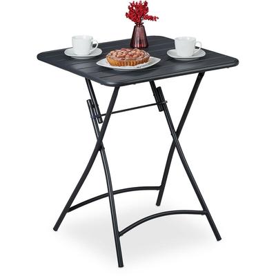 Balkontisch klappbar, Gartentisch quadratisch, HxBxT: 74 x 59 x 59 cm, wetterfest, Klapptisch Image