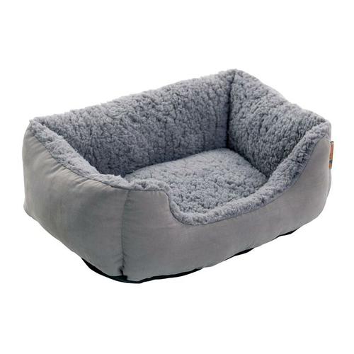 Hundebett Hundekissen Hundekorb Haustierbett Tierbett Hundesofa Hellgrau/Grau 50x37x17 cm