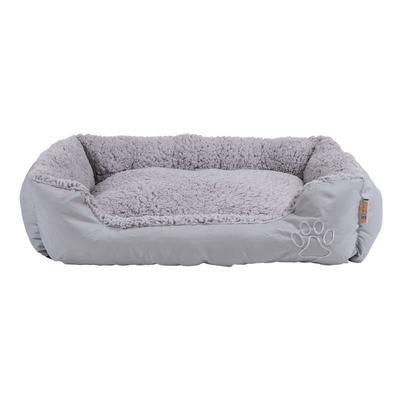 Hundebett Hundekissen Haustierbett Hundekorb Tierbett Hundesofa Hellgrau/Grau 75x60x19 cm Image