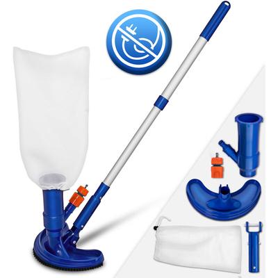 Pool Bodensauger Set Poolsauger mit Saugbürste Teleskopstange Auffangsack Gartenschlauch-Anschluss