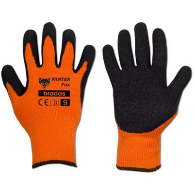 Profi Winter-Arbeitshandschuhe Latexbeschichtung orange 9 - Schwarz