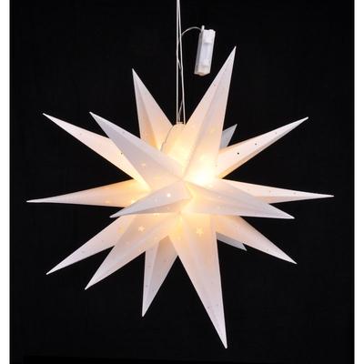 Led Weihnachtsstern 58 cm - 12 led - Deko Stern mit Auto Timer zum hängen Image