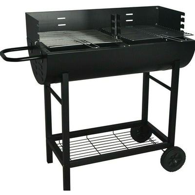 Half drum barrel steel bbq charc...