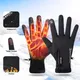 Gants de moto thermiques imperméables à écran tactile gants de vélo chauds gants de moto d'hiver