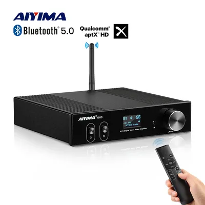 Aiyima Amplificateur de Son Bluetooth avec Caisson de Basses Son Stéréo HiFi USB Home Audio 2.1