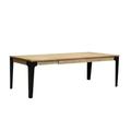 Table rectangulaire en acacia 1 rallonge 8/10 couverts teinte claire