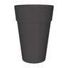 Vaso conico alto houston telcom in plastica conico con fascia ø 40 x altezza 62 cm colore aNTRACITE