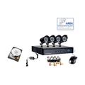 KIT VIDEOSORVEGLIANZA 4 TELECAMERA INFRAROSSI HD500 + DVR + ALIMENTATORE + CAVi
