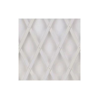 Traliccio Grigliato Reticolato in Plastica Estensibile Bianco 2x1 mt per  Rampicanti Giardino o Terrazza