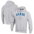 Men's Champion Heathered Gray UAH Chargers Reverse Weave Fleece Pullover Hoodie