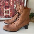 J. Crew Shoes | J. Crew Heeled Lace Up Boots | Color: Brown | Size: 9.5