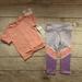 Jessica Simpson Matching Sets | Jessica Simpson Tee & Leggings Set - New | Color: Orange/Purple | Size: Various