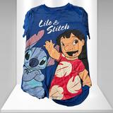 Disney Shirts & Tops | Disney Girl's Graphic Lilo & Stitch Blue Short Sleeve Round Neck Shirt Pre-Owned | Color: Blue | Size: 5g