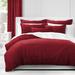 Colcha Linens Burkina Velvet Microfiber Comforter Set Polyester/Polyfill/Microfiber in Red | Super King Comforter + 2 King Shams | Wayfair