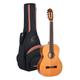 Ortega Guitars Family Series Konzertgitarre – 4/4 Gitarre – Mahagoni und Zeder mit Hochglanz Finish, Natur – Inklusive Gigbag (R122G)