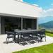 Joss & Main Riggs Rectangular 8 - Person 102" Long Outdoor Dining Set Plastic in Gray | Wayfair F7C71BACACA54BABB43E7112DE2FFDC7