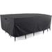 Rebrilliant Water Resistant Square Patio Furniture Cover, Polyester in Black | 27 H x 86 W x 44 D in | Wayfair AEFAD3C181A241F1A667A022AD5CF0E4