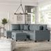 Gray Sectional - Sand & Stable™ 105" Wide Reversible Sofa & Chaise w/ Ottoman Polyester | 35 H x 105 W x 75 D in | Wayfair LFMF3067 43381212