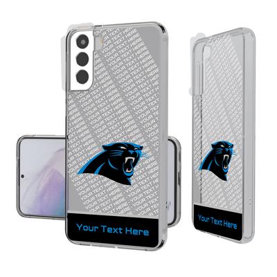 Carolina Panthers Personalized Endzone Plus Design Galaxy Clear Phone Case