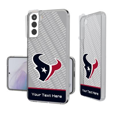Houston Texans Personalized Endzone Plus Design Galaxy Clear Phone Case