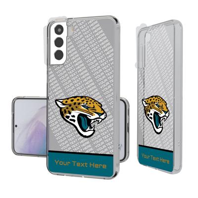 Jacksonville Jaguars Personalized Endzone Plus Design Galaxy Clear Phone Case
