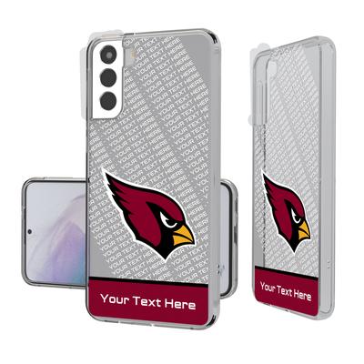 Arizona Cardinals Personalized Endzone Plus Design Galaxy Clear Phone Case