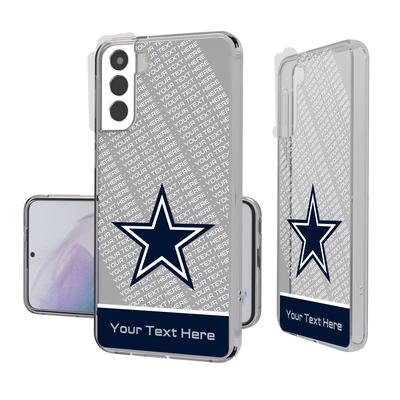 Dallas Cowboys Personalized Endzone Plus Design Galaxy Clear Phone Case