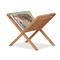 Relaxdays - Porte Journaux en Bambou, Support Revues, Poignées de Transport, Rangement Sur Pieds
