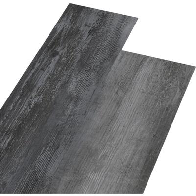 Planches de plancher PVC 5,02 m² 2 mm Autoadhésif Gris brillant