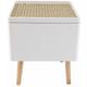 Heart Of The Home - Pouf de rangement design jute Bord de mer - 36 x 36 x 41 - Blanc