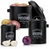 Granrosi Boite de conservation - Set de 3 - Pots de conservation pour ail, oignons et pommes de