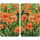 Protection plaque de cuisson, couvre plaque de cuisson en verre Champ de coquelicots, Lot de 2,