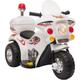 Homcom - Moto scooter électrique pour enfants modèle policier 6 v 3 Km/h fonctions lumineuses et