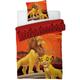 Parure de lit réversible - Le roi lion Simba et Mufasa - 140 cm x 200 cm