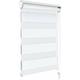 Vounot - Store enrouleur jour nuit double 50x150cm Blanc