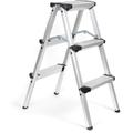 Chelle pliante en aluminium 150kg Escabeau 2 fois 3 marches antiglisse 73cm - silberfarben - Xpotool