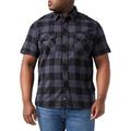 Brandit Check Shirt Herren Kurzarm, Größe:5XL, Farbe:Grau-Schwarz