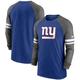 New York Giants Nike Dri-Fit Cotton Long Sleeve Raglan T-Shirt - Mens